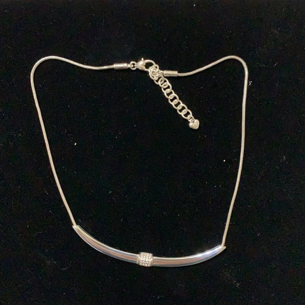 Brighton silver bar necklace